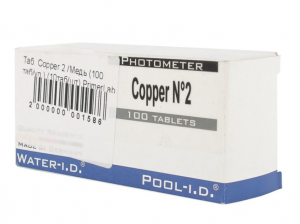 Таблетки Copper № 2 ( (Медь 0 -5 мг/л) (100 таб/уп.) (10таб/шт) PrimerLab