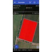 Приложение geometer для измерения площади поля с приемником GM SMART (DGPS + RTK)